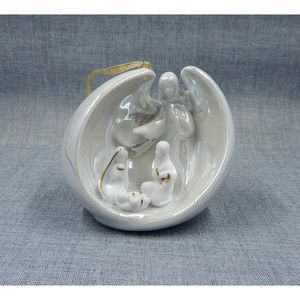 AppleTree Designs Lighted Christmas Nativity Scene Porcelain Ornament